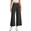 imageODODOS Modal Soft Wide Leg Cropped Pants for Women High Waist Casual Relaxed Pants with Pockets25 InseamClassic Black