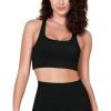 imageODODOS Square Neck Sports Bra for Women Wirefree Non Padded Yoga Tank Workout Crop TopsBlackscoop Neck