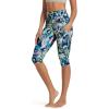 imageODODOS Womens High Waisted Yoga Capris with Pockets Tummy Control Non See Through Workout Athletic Running Capri LeggingsBlurred Tropical