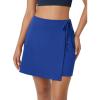 imageODODOS Wrap Skorts for Women Builtin Shorts High Waist Tennis Skirts with Pockets for Casual Athletic GolfRoyal Blue