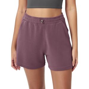 imageODODOS Modal Soft Relaxed Shorts for Women Adjustable Shockcord High Waist Casual Shorts with Pockets  4quot  6quot InseamTulipwood