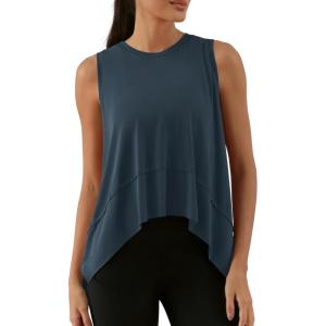 imageODODOS Modal Soft Sleeveless Crop Top for Women Athletic Tee Gym Workout Cropped Yoga TankDeep Tealwashed Long