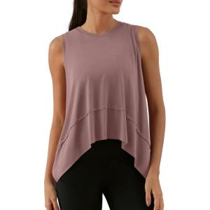 imageODODOS Modal Soft Sleeveless Crop Top for Women Athletic Tee Gym Workout Cropped Yoga TankDusty Rosewashed Long