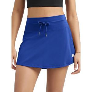 imageODODOS Womens Drawstring Tie Daily Skirts Builtin Shorts Athletic Golf Tennis Skorts with Ball PocketRoyal Blue