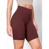 imageODODOS 2Pack High Waist Workout Shorts for Women Tummy Control Workout Gym Athletic Biker Shorts6quot  8quot InseamBlackburgundy
