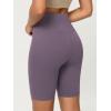 imageODODOS Cloud Feeling Crossover Yoga Shorts with Back Pocket for Women 6quot  8quot V High Wasit Lounge Biker ShortsAsh Violet