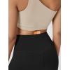 imageODODOS Cloud Feeling Crossover Yoga Shorts with Back Pocket for Women 6quot  8quot V High Wasit Lounge Biker ShortsBlack