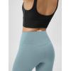 imageODODOS Cloud Feeling Crossover Yoga Shorts with Back Pocket for Women 6quot  8quot V High Wasit Lounge Biker ShortsChambray