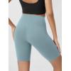 imageODODOS Cloud Feeling Crossover Yoga Shorts with Back Pocket for Women 6quot  8quot V High Wasit Lounge Biker ShortsChambray