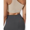 imageODODOS Cloud Feeling Crossover Yoga Shorts with Back Pocket for Women 6quot  8quot V High Wasit Lounge Biker ShortsCharcoal