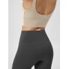 imageODODOS Cloud Feeling Crossover Yoga Shorts with Back Pocket for Women 6quot  8quot V High Wasit Lounge Biker ShortsCharcoal