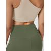 imageODODOS Cloud Feeling Crossover Yoga Shorts with Back Pocket for Women 6quot  8quot V High Wasit Lounge Biker ShortsDark Olive