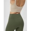 imageODODOS Cloud Feeling Crossover Yoga Shorts with Back Pocket for Women 6quot  8quot V High Wasit Lounge Biker ShortsDark Olive