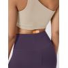imageODODOS Cloud Feeling Crossover Yoga Shorts with Back Pocket for Women 6quot  8quot V High Wasit Lounge Biker ShortsDark Purple