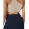 imageODODOS Cloud Feeling Crossover Yoga Shorts with Back Pocket for Women 6quot  8quot V High Wasit Lounge Biker ShortsDeep Navy