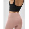 imageODODOS Cloud Feeling Crossover Yoga Shorts with Back Pocket for Women 6quot  8quot V High Wasit Lounge Biker ShortsDusty Pink