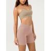 imageODODOS Cloud Feeling Crossover Yoga Shorts with Back Pocket for Women 6quot  8quot V High Wasit Lounge Biker ShortsDusty Pink