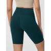imageODODOS Cloud Feeling Crossover Yoga Shorts with Back Pocket for Women 6quot  8quot V High Wasit Lounge Biker ShortsForest Teal