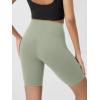 imageODODOS Cloud Feeling Crossover Yoga Shorts with Back Pocket for Women 6quot  8quot V High Wasit Lounge Biker ShortsLime Stone