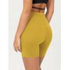 imageODODOS Cloud Feeling Crossover Yoga Shorts with Back Pocket for Women 6quot  8quot V High Wasit Lounge Biker ShortsMango Mint