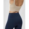 imageODODOS Cloud Feeling Crossover Yoga Shorts with Back Pocket for Women 6quot  8quot V High Wasit Lounge Biker ShortsNavy