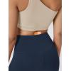 imageODODOS Cloud Feeling Crossover Yoga Shorts with Back Pocket for Women 6quot  8quot V High Wasit Lounge Biker ShortsNavy