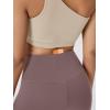imageODODOS Cloud Feeling Crossover Yoga Shorts with Back Pocket for Women 6quot  8quot V High Wasit Lounge Biker ShortsPurple Taupe