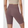 imageODODOS Cloud Feeling Crossover Yoga Shorts with Back Pocket for Women 6quot  8quot V High Wasit Lounge Biker ShortsPurple Taupe