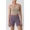 imageODODOS Tummy Control Compression Shorts for Women 4quot  6quot  8quot  10quot High Waist Workout Biker Shorts with Inner PocketAsh Violet