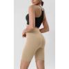 imageODODOS Tummy Control Compression Shorts for Women 4quot  6quot  8quot  10quot High Waist Workout Biker Shorts with Inner PocketBeige