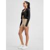 imageODODOS Tummy Control Compression Shorts for Women 4quot  6quot  8quot  10quot High Waist Workout Biker Shorts with Inner PocketBeige