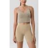 imageODODOS Tummy Control Compression Shorts for Women 4quot  6quot  8quot  10quot High Waist Workout Biker Shorts with Inner PocketBeige