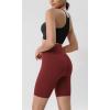 imageODODOS Tummy Control Compression Shorts for Women 4quot  6quot  8quot  10quot High Waist Workout Biker Shorts with Inner PocketBrick Red