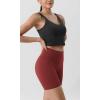 imageODODOS Tummy Control Compression Shorts for Women 4quot  6quot  8quot  10quot High Waist Workout Biker Shorts with Inner PocketBrick Red