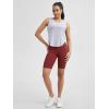 imageODODOS Tummy Control Compression Shorts for Women 4quot  6quot  8quot  10quot High Waist Workout Biker Shorts with Inner PocketBrick Red
