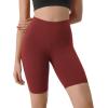 imageODODOS Tummy Control Compression Shorts for Women 4quot  6quot  8quot  10quot High Waist Workout Biker Shorts with Inner PocketBrick Red