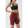 imageODODOS Tummy Control Compression Shorts for Women 4quot  6quot  8quot  10quot High Waist Workout Biker Shorts with Inner PocketBrick Red