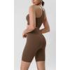 imageODODOS Tummy Control Compression Shorts for Women 4quot  6quot  8quot  10quot High Waist Workout Biker Shorts with Inner PocketBrunette