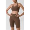 imageODODOS Tummy Control Compression Shorts for Women 4quot  6quot  8quot  10quot High Waist Workout Biker Shorts with Inner PocketBrunette
