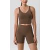 imageODODOS Tummy Control Compression Shorts for Women 4quot  6quot  8quot  10quot High Waist Workout Biker Shorts with Inner PocketBrunette