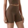 imageODODOS Tummy Control Compression Shorts for Women 4quot  6quot  8quot  10quot High Waist Workout Biker Shorts with Inner PocketBrunette