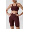 imageODODOS Tummy Control Compression Shorts for Women 4quot  6quot  8quot  10quot High Waist Workout Biker Shorts with Inner PocketBurgundy