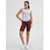 imageODODOS Tummy Control Compression Shorts for Women 4quot  6quot  8quot  10quot High Waist Workout Biker Shorts with Inner PocketBurgundy