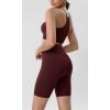 imageODODOS Tummy Control Compression Shorts for Women 4quot  6quot  8quot  10quot High Waist Workout Biker Shorts with Inner PocketBurgundy