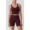 imageODODOS Tummy Control Compression Shorts for Women 4quot  6quot  8quot  10quot High Waist Workout Biker Shorts with Inner PocketBurgundy