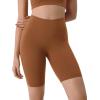 imageODODOS Tummy Control Compression Shorts for Women 4quot  6quot  8quot  10quot High Waist Workout Biker Shorts with Inner PocketCaramel