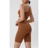imageODODOS Tummy Control Compression Shorts for Women 4quot  6quot  8quot  10quot High Waist Workout Biker Shorts with Inner PocketCaramel