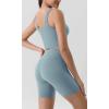 imageODODOS Tummy Control Compression Shorts for Women 4quot  6quot  8quot  10quot High Waist Workout Biker Shorts with Inner PocketChambray