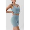 imageODODOS Tummy Control Compression Shorts for Women 4quot  6quot  8quot  10quot High Waist Workout Biker Shorts with Inner PocketChambray