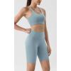 imageODODOS Tummy Control Compression Shorts for Women 4quot  6quot  8quot  10quot High Waist Workout Biker Shorts with Inner PocketChambray